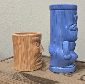 Fun Tiki Mugs Cocktail Cups Collectors Bundle of 2
